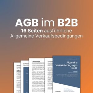 Muster AGB Verkaufsbedingungen im B2B Bereich