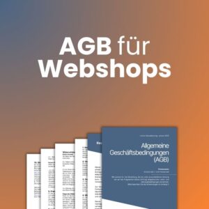 Muster AGB Webshop - Allgemeine Geschäftsbedingungen