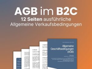Muster AGB Verkaufsbedingungen im B2C Bereich - Allgemeine Verkaufsbedingungen 12 Seiten